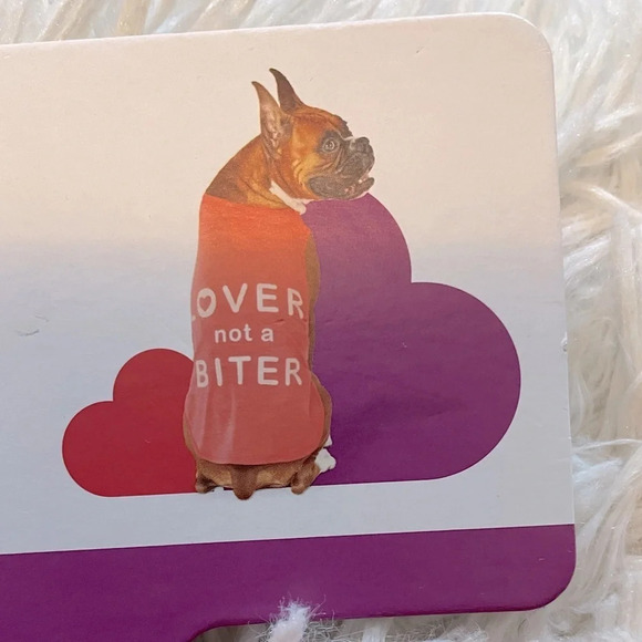 Boots & Barkley NWT XL pet tank “Lover Not A Bitter” logo in orange. Up to 100lb - Picture 4 of 6